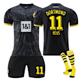 Miniatyrbild 2 av 5: 23-24 Dortmund bortaställ vuxen barn kortärmad fotbollströja - set - nr 11 Royce tröja nr 11 + strumpor + benskydd L(175-180cm)