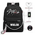 Pikkukuva 1 / 5: Stray Kids USB-reppu, korealainen tyyli, Felix-kirjalaukku, takaisin kouluun, pojat, tytöt, fanilahjakassi, Mochila 28