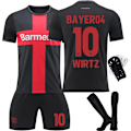 Pikkukuva 1 / 2: 2324 Leverkusen pelipaita Wirtz jalkapallopuku sukat + suojavarusteet