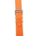 Miniatyrbillede 5 af 8: Smart Watch Rem Læder Smart Watch Tilbehør til IOS Watch Series SE 8 7 6 5 4 3 2 1 42mm 44mm 45mm Orange