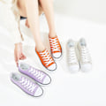 Miniatyrbillede 4 af 5: Dame Canvas Mode Sneakers Søde Lave Sko Komfortable Canvas Gåsko Til Damer orange EU37