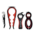 Miniatyrbilde 1 av 4: Multifunksjonell 4-i-1 Flaskeåpner Husholdningsbesparende Kraftåpner Not Specified Style 2 (Black Red)
