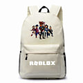 Miniatyrbillede 1 af 2: Børne Skoletaske Roblox Rygsæk Studenter Skoletaske Rejsetaske Beige 3