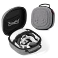 VR-headsetfodral kompatibelt med Meta Quest 3S/3/2 & Vision Pro, grå, hårt skal, bärbart