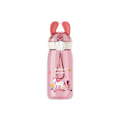 Miniatyrbild 1 av 5: 400ml/550ml vattenflaska Anti-läckage One Click Open Plast Cartoon Animal Halmflaska för skolrosa