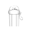 Miniatyrbild 3 av 3: 420/600 ml Bärbar Dual Straw Separat Dryck Vatten Dryckesflaska Par Present-Vit