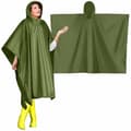 Grön PVC Regnponcho, Unisex Vattentät Regnjacka, Lättvikts Utomhus Regnjacka