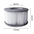 Miniatyrbilde 3 av 4: Kompatibel med MSpa FD2020 boblebadfilterpatronsett med holder og nettingpose Mesh Bag