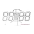 Miniatyrbild 4 av 4: 3D Digital Bord Väggklocka LED Nattljus Datum Tid Alarm