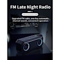 Miniatyrbild 3 av 4: Ysilla Bärbar LED Bluetooth högtalare, Dual Subwoofer Trådlös Bluetooth 5.0 ljudhögtalare - Grå