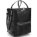 Miniatyrbilde 4 av 4: Handlekurv Sammenleggbar Håndtrekk Sammenleggbar Tote Bag for Ferieliv Camping Black S