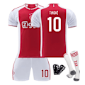 Miniatyrbillede 1 af 5: 23-24 Ajax hjemmebanetrøje nr. 10 Tadic fodbolduniform - sæt - nr. 10 + sokker + benskinner 18(100-110cm)