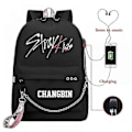 Pikkukuva 1 / 5: Stray Kids USB-reppu, korealainen tyyli, Felix-kirjalaukku, takaisin kouluun, pojat, tytöt, fanilahjakassi, Mochila 7