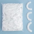 Miniatyrbillede 5 af 5: 100 stk. engangs brusehætter, 100 stk. badehætter, stor vandtæt tyk elastisk klar brusehætte i plastik Yellow