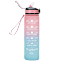 Pikkukuva 1 / 5: 1000 ml Motivoiva Urheilujugga Aika-merkinnällä Ulkoilma Fitness-Muki Gradienttivärinen Muki Ulkoilma Jäädytetty Vesi Pullo Style 3