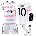 Miniatyrbillede 1 af 5: 23-24 Juventus udebanetrøje voksen børne kortærmet fodbolduniform - sæt - Nr. 22 Di Maria træningsdragt - Nr. 10 + sokker + benskinner 16(90-100cm)