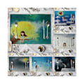Miniatyrbild 4 av 5: 42x32cm Cute Moon Girl Print Värmeisolering Bordstablett Vattentät Bordskopp Pad-3# unikt värde