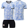 Miniatyrbilde 5 av 5: 2024 Portugal bortedrakt fotballuniform sett Ronaldo+sokker 16(90-100cm)