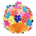 Miniatyrbilde 1 av 3: Dame Beanie Badehette Dusjhette Petaler Badehette Blomster Badehette Elastisk Dusjhette-hao Colorful 21X21CM