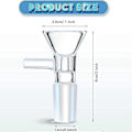 Miniatyrbillede 2 af 4: 24 Stk. Glas Tragt 14mm Han Glas Tragt Adapter Håndlavet Klar Skålholder Transparent Glas