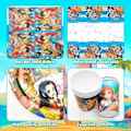 Pikkukuva 2 / 6: One Piece - Syntymäpäiväkoristeet, Syntymäpäiväjuhlan astiastosetti, One Piece -syntymäpäiväilmapallot Rika färger