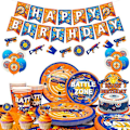Miniatyrbillede 1 af 6: Nerf Fødselsdagsdekoration, Nerf Festballon Dekoration, Nerf Fødselsdagsfestdekoration til Nerf Entusiaster Färgglada tallrikar