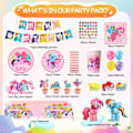 Miniatyrbillede 2 af 6: Festpynt My Little Pony Ballonpynt Fødselsdagspynt, My Little Pony Fødselsdagsservice sæt Flerfärgad