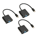 Miniatyrbild 4 av 7: 3st Mini DP till VGA Adapter 1900x1200 60Hz Stabil Överföring Plug and Play Mini DisplayPort till VGA Adapter för PC