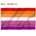 Miniatyrbild 2 av 8: 90*150cm Lesbisk Pride Regnbågsflagga, Färgbeständig och Livfulla Färger