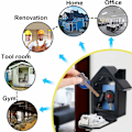 Miniatyrbild 3 av 5: Väggmonterat Säkert Nyckelskåp med Digital Kod & Nödnycklar, Stort Nyckelsäkert Skåp Utomhus Nyckelsäkert Format för Hem, Kontor, Fabrik, Garage Black
