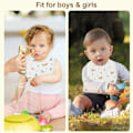 Miniatyrbild 3 av 5: 2 st Baby Haklappar, Bomulls Baby Bandana Haklappar Nyfödda Haklappar Dregel och Tandspricknings Haklappar Style 1