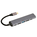 Miniatyrbild 1 av 7: USB C Docking Station 7 i 1 Flätad Kabel 100W 4K Stödd Multifunktionell USB C Hubb för Laptop Skrivbord Surfplatta