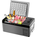 Miniatyrbild 1 av 4: VEVOR 15L bilkylskåp - Bärbar elektrisk kylbox med digital LCD-skärm Grå + svart