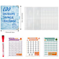 Miniatyrbild 2 av 4: 100 Kuvert Pengar Sparutmaning Flipchart med 100 Tydliga Kontantkuvert A5 Pengar Sparutmaning Flipchart Blue