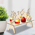 Miniatyrbild 2 av 8: Trähållare för påskägg i form av en kanin - Dekoration för gör-det-själv