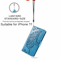 Miniatyrbild 5 av 5: iPhone 11 Mobilskal, iPhone 11 Skal med Korthållare Ställ Kickstand för Kvinnor Flickor Pojkar, iPhone 11 Plånbok Sött Robust PU Läder Flip Blue for iPhone 11