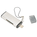 Miniatyrbild 7 av 7: Minneskortläsare Plug and Play Aluminiumlegering USB C 3.0 OTG Lagringskortläsare med Snoddhål för Windows för LINUX
