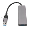 Miniatyrbild 3 av 7: USB C Hub 6 i 1 USB3.0 3xUSB Portar 5Gbps Överföring Avancerat Chipset Portabel Dockningsstation för Hemmakontor Resor