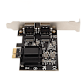 Miniatyrbild 7 av 7: PCIe Nätverkskort Dubbla Portar RTL8125BG Chip 2500 1000 100Mbps 2.5GBase T PCIe Internetadapter för Stationära Datorer PC-Servrar