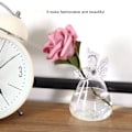 Miniatyrbild 2 av 8: Vinkelhandgjord transparent glasvas blomkruka dekoration