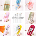 Miniatyrbild 5 av 5: Nagelkonstverktyg Set, Nagelprickverktyg, Nagelstoftborste, Striping