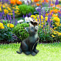 Miniatyrbild 5 av 5: 1 st kattträdgårdsstaty, katt med fjärilsfigur, katt