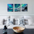 Miniatyrbild 4 av 8: Bondehus Väggkonst Aurora Landskapsmålning på Canvas Vägg