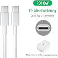 Miniatyrbild 3 av 7: 2M 60W 3A Snabbladdningskabel USB-C till USB-C  Type C PD - Vit