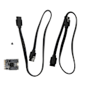 Miniatyrbild 4 av 7: M.2 till 2 Port SATA3.0 Expansionskort 6Gbps JMB582 Chip PCB M.2 till 2 Port SATA3.0 Adapter för Dator