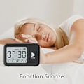 Miniatyrbild 10 av 10: Hosome Projektionsväckarklocka, Digital Väckarklocka Inomhustemperatur 4 Ljusstyrkenivåer 2 Volymnivåer Justerbar 9 Minuters Snooze-funktion 12/24H