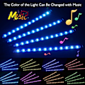 Miniatyrbild 5 av 7: Golfbil Underglow Bluetooth APP Belysningssats, RGB Multi-Color