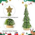 Miniatyrbild 3 av 5: Mini Christmas Trees Decorations Star Green Christmas Trees