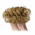 Miniatyrbild 5 av 5: 1 st Messy Bun Hårförlängning Scrunchie Lockigt Vågig Messy Syntetisk Chignon för Kvinnor Updo Håraccessoar Darkest Brown & Dark Auburn Mixed Darkest Brown & Dark Auburn Mixed
