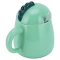 Miniatyrbild 3 av 8: 450 ml söt keramisk kopp med lock sked vattenkopp kaffemugg flicka